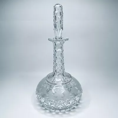 Buy Antique Victorian Crystal Decanter Height 33 Cm Shaft And Globe Grapevine • 95£