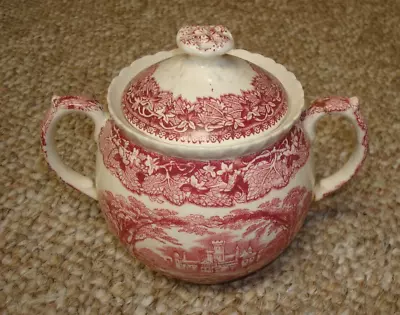 Buy Mason's Ironstone China Vista Pink Sugar Bowl With Lid • 27.95£