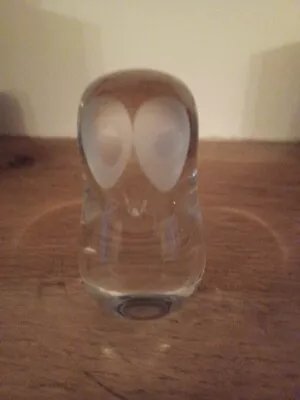 Buy Wedgewood Vintage England Clear Art Glass Owl Paperweight/Ornament • 5£