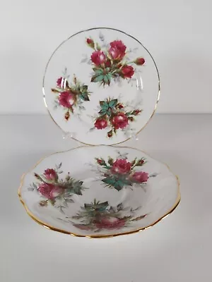 Buy Hammersley  Grandmother's Rose   Pattern Saucer And Plate • 14£