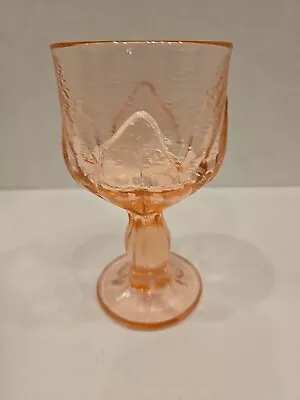 Buy Vtg Pink Wine Goblet 6” Tall Tiffin Cabaret • 10.25£