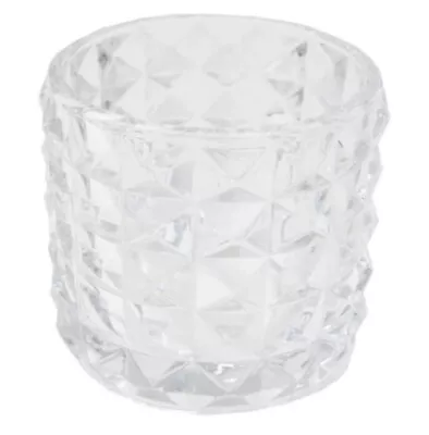 Buy 55 + Round Crystal Glass Candle Holders | Glass Pots | Stylish Design | Tealight • 50£
