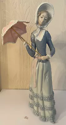 Buy [BROKEN PARASOL] Lladro 4879 ARANJUEZ LITTLE LADY Figurine Boxed • 22.99£