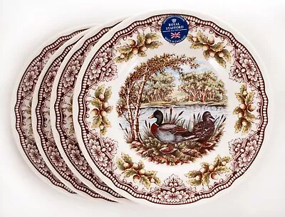Buy Royal Stafford Thanksgiving Mallard Duck Salad Plates Set Of 4 Made In England • 46.59£