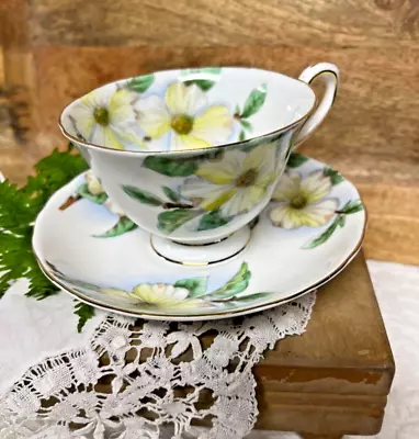 Buy SWEET Vintage HTF Tuscan Fine English Bone China Tea Cup & Saucer  Dogwood  • 18.59£