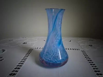 Buy Vintage Caithness Bud Vase, Blue/lilac/clear Swirl Pattern, 12cm High • 6£