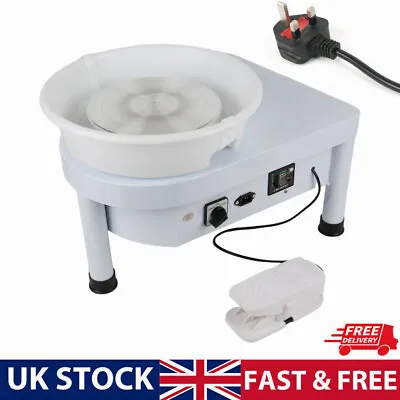 Buy Electric Pottery Wheel 25cm 350W Ceramic Making Machine With 8 Wooden Tools DIY • 168.88£
