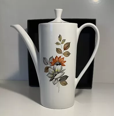 Buy Vintage Elegant Myott England Tall Ceramic Coffee Pot – Autumn Flowers • 4.75£