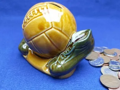 Buy  SZEILER No.227 Vintage Football & Boot Pottery Money Box Hand Painted  • 9.99£