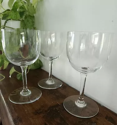 Buy Set Of 3 Baccarat Montaigne Optic Wine Glasses Water Goblets 7  MINT CONDITION • 98.03£