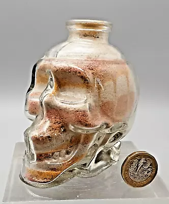 Buy Vintage Alum Bay Isle Of Wight Coloured Sand Souvenir Moulded Glass Skull - 10cm • 16.99£