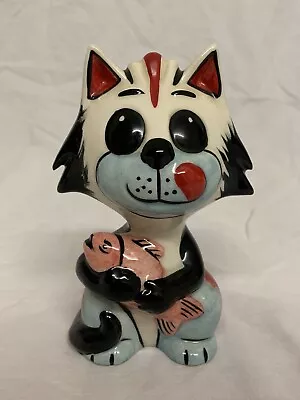 Buy LORNA BAILEY Good Catch Cat Art Deco Pottery Porcelain Figurine Rare Collectible • 79.99£