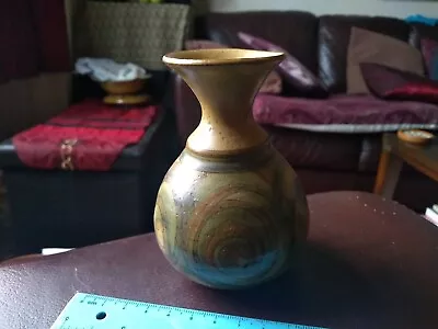 Buy Vintage Alvingham Studio Pottery Small Decorative Vase. 10cm Tall, 5cm Rim Dia. • 9£