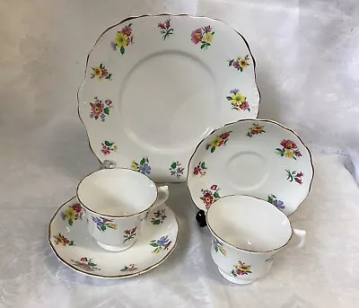 Buy Vintage Vale Bone China Sandwich Plate And Two Cups And Saucers • 8£