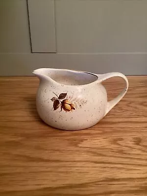 Buy Vintage 1970s Kernewek Cornish Pottery Sauce Jug Autumn Rose Gold Rim Speckled • 5£