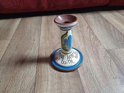 Buy TORQUAY MOTTO WARE POTTERY CANDLE HOLDER, Dinna Licht Yo Can'le At Baith Ains. • 9£