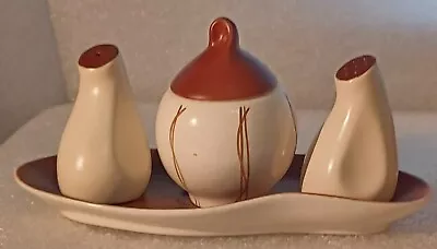 Buy Retro Carlton Ware Cruet Set Beige & Brown On Tray • 9.99£