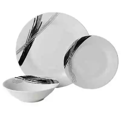 Buy 12 Piece Dinner Set White Dinnerware Tableware Crockery Large Plates Pasta Bowls • 47.95£