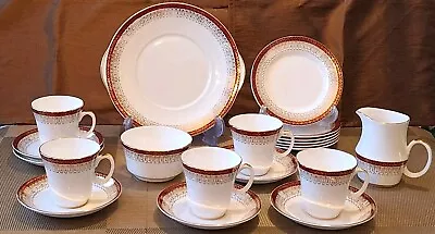 Buy Royal Grafton  Majestic  Fine Bone China Tea Set: Burgundy And Gold • 45£