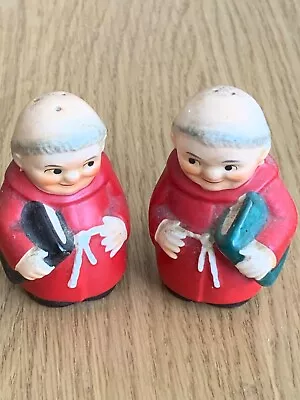 Buy Vintage W German GOEBEL 'Cardinal Tuck' RED Edition Monks SALT & PEPPER • 29.99£