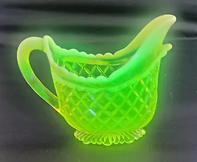 Buy Davidson Pearline Uranium Glass Quilted Pillow Sham Jug #3 • 35£