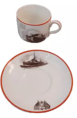 Buy JAMES KENT Ltd. Pottery Mug & Plate WW2 Navy Destroyer  Guarding The Convoy  • 13.98£