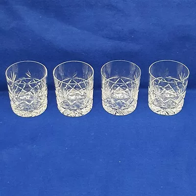 Buy 4 Royal Brierley Bruce Cut Old Fashioned Whisky Tumblers SIGNED • 22.99£