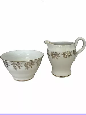 Buy Vintage Royal Tara Ireland Fine Bone China Gold Floral Sugar Bowl & Milk Jug • 14.99£