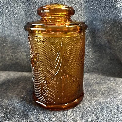 Buy Tiara - Sandwich - Amber Glass Large 9  Canister - Indiana • 30.71£