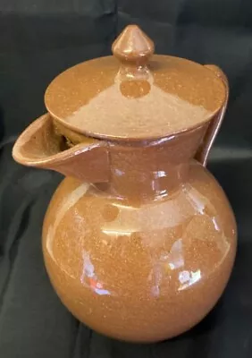 Buy Studio Pottery -lidded Pot Or Jug -brown Glazed  -vintage -  Rare Bargain   • 4.50£