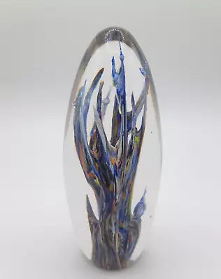 Buy Strathearn Glass Tropic P5 Paperweight Blue 5.5 Inches / 14 Cm High C.1970's • 28£