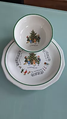 Buy Pfaltzgraff Children's Dinnerware Set ~O Christmas Tree~ 2 Piece Bowl Plate. • 11.84£