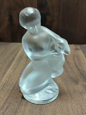 Buy Lalique Crystal Diana The Huntress With Fawn Figurine  Signed • 55.92£