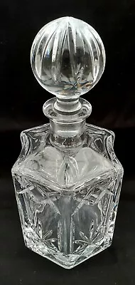 Buy Unusual ROYAL DOULTON Hexagonal Lead Crystal Glass Decanter  • 44.99£