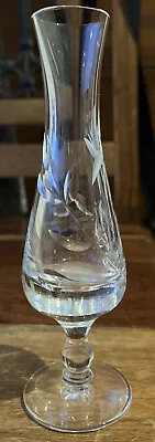 Buy Royal Doulton Etched Lead Crystal Glass Curved Bud Vase 6.5 In Tall • 5£