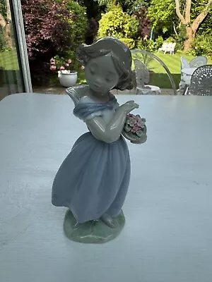 Buy Lladro  Adorable Innocence  #8247 Figurine ~ Girl With Flowers • 60£