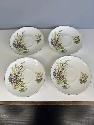 Buy Vintage Duchess Bone China Spring  408 Tea Saucer Set • 8.99£