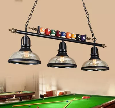 Buy Retro Pool Billiard Snooker Table Light Pendant Lights Lamp Bar Chandelier • 159£