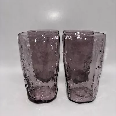 Buy Vintage Morgantown Crinkle Amethyst Juice Glass~Set Of 4 • 22.37£