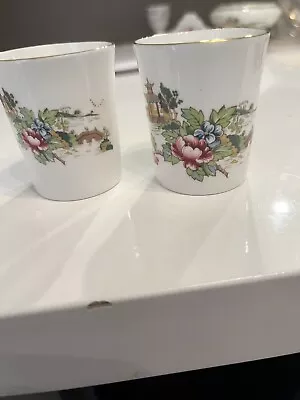 Buy 2  Crown Staffordshire China - Pagoda - 2 Single Egg Cups - • 17£