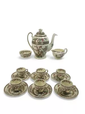 Buy Alfred Meakin Bengal Tree Hand Painted Medina Shape Coffee Set 15 Pieces • 35£