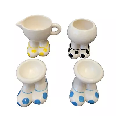 Buy Vintage Retro Carlton Ware Lustre Pottery Big Foot Egg Jam Cup Milk Jug 3  • 74.55£