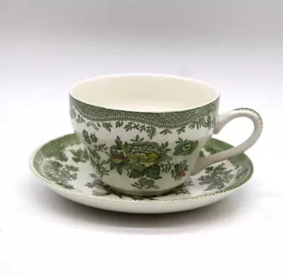 Buy ENOCH WEDGWOOD Oriental Pheasants Large Green Ironstone Tea Cup & Saucer • 3.49£