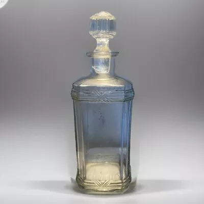 Buy Vintage Decanter Square With Moulded Design Classic Style • 15£