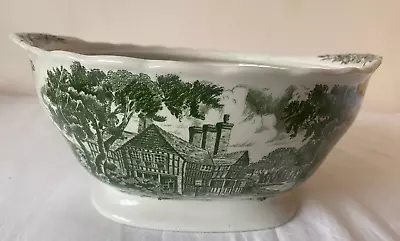 Buy L Vintage Grindley English Country Inns Radnorshire Arms Green & White Tureen • 6£
