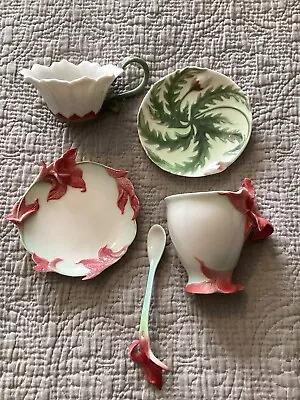 Buy Franz Porcelain Cup Saucer & Spoon Basil Pattern + Cup & Saucer • 21£