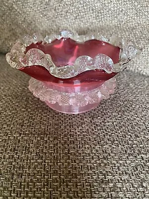 Buy Antique  Victorian Quality Cranberry Glass Bowl • 20£