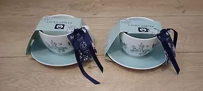 Buy LAURA ASHLEY TWO NEW Breakfast Cup & Saucer Set + 6 English Breakfast Tea Bags • 27.99£