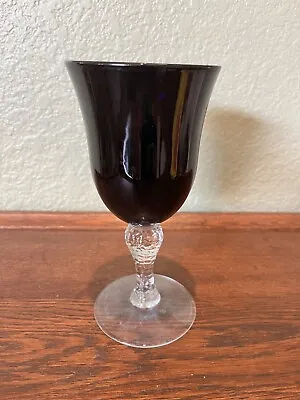 Buy Libbey Martello Black Amethyst Wine Water Glass 7.25” • 9.32£