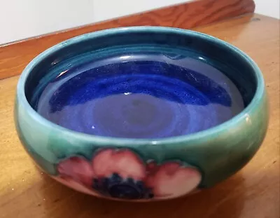 Buy Vintage Moorcroft Pottery Anemone Small Bowl Green And Cobalt  • 41.83£